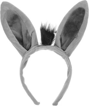 Ears urgent forget asleep Headband Donkey Costume Ear Horn Hair Hoop Donkey Ear Headwear for Holiday Easter Costume Cosplay Stage Performance Props Vaguelly Donkey Ears Headband Animal 