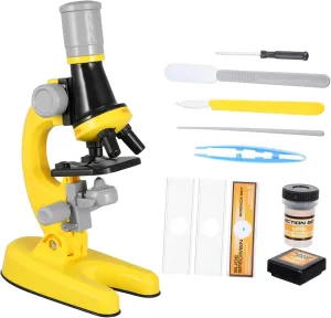 Educational Microscope LED Light Fun stiff tear admiration Experiment Tool for Encourages Observation and Concentration Present for SUPVOX 1 Set 