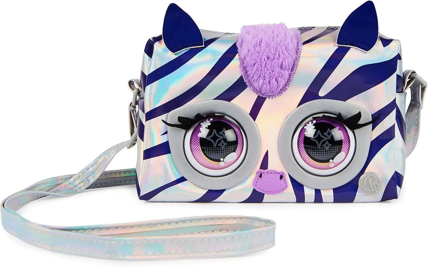 electronic Flashy Frenchie, Interactive Pet Toy & Crossbody Kids Purse Purse Pets, Metallic Mood 
