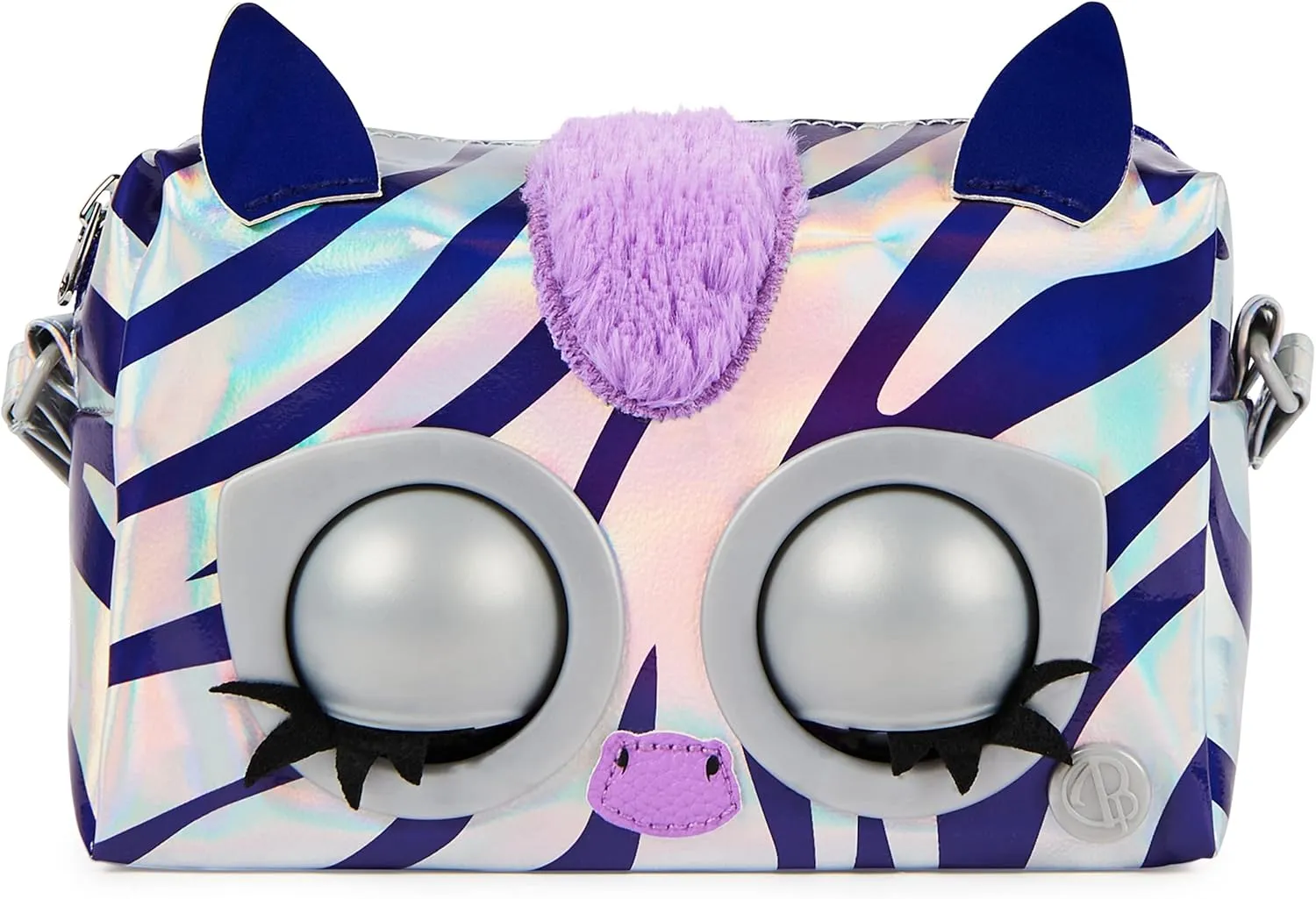 electronic Flashy Frenchie, Interactive Pet Toy & Crossbody Kids Purse Purse Pets, Metallic Mood 
