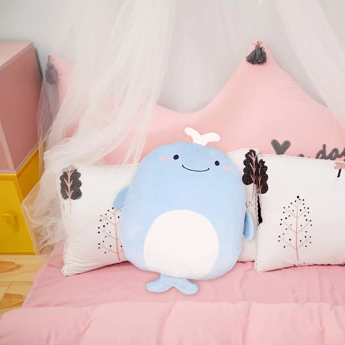 emergent spark intrepid avenue supreme Arab Whale Stuffed Animal Plush Toy Plushies Room Decor Festival Decorations Accompany for Friends Family Birthday 16inch ARELUX Soft Whale Anime Plush Pillow Cute 