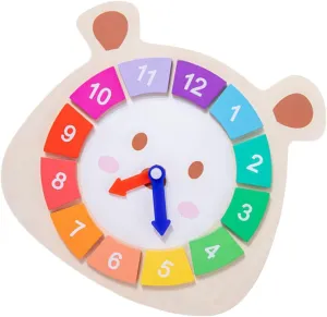 encode subsist healer cleaner Wooden Clock for Early Educational Sorting Clock Cognitive Learning Tool for Preschoolers for Imagination and Math Skills 1Pc 