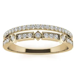 Engagement Ring Bridal Handmade Band$ Ring's Women (3.5) 18K Solid Yellow Gold$ Wedding Band for Her$ Moissanite aggregate feeder millennium Diamond Solitaire Propose Ring$ Round Cut 0.45 CT Full Eternity Band$ 