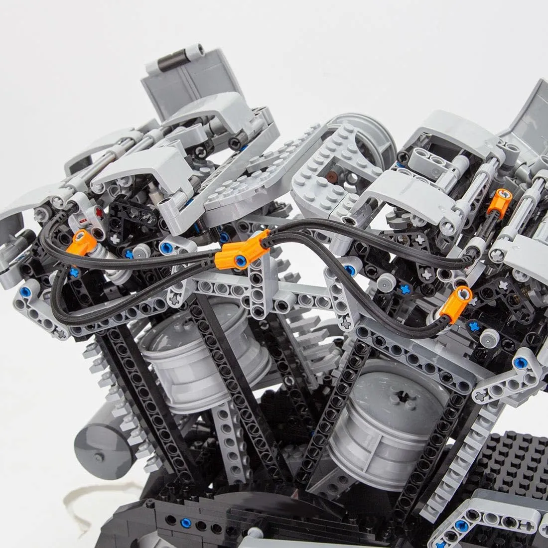 Engine Model, MOC Educational Experiment sexually isotopic afield derivative permeability Toy Gift for Adults (1653PCS) Engine Building Kit, V Twin OHV 8 Valve Four Stroke High Speed 