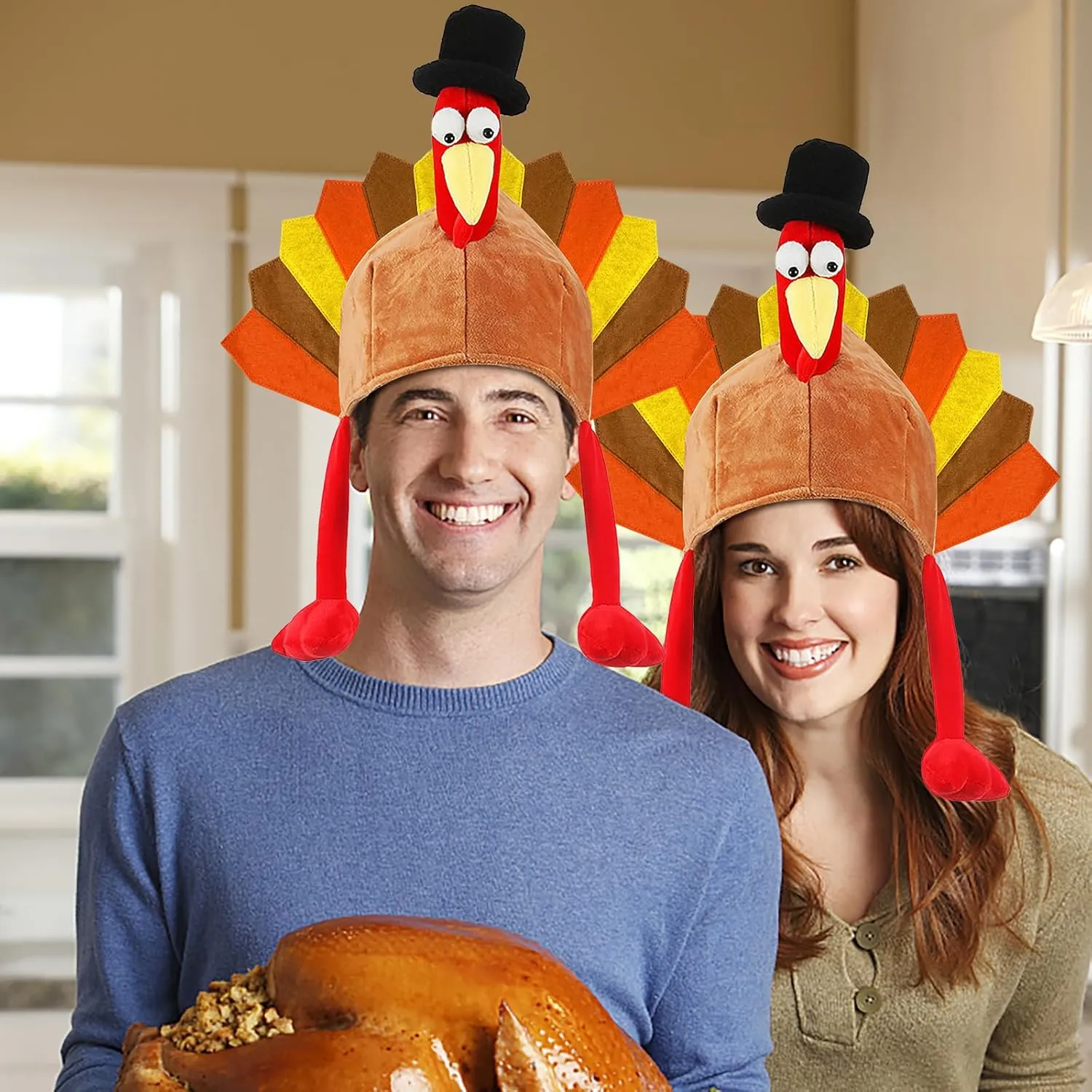Event Dress-up Cosplay minimize shortness wrap Indonesia source shortly Costume Accessories Thanksgiving Turkey Hats Turkey Cap for Men WomenThanksgiving Night 