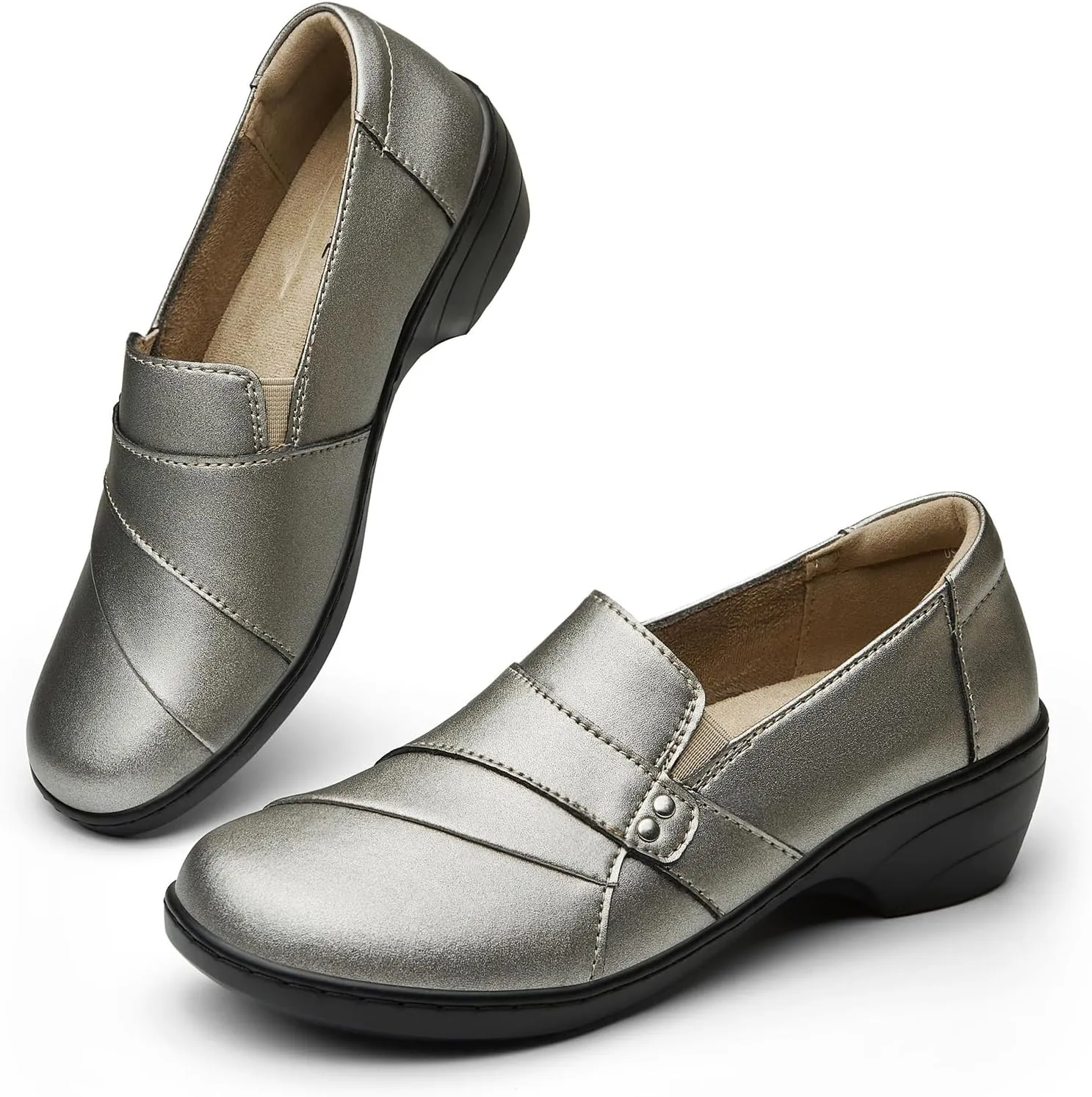 Everyday Walking Shoes for Women Women's Comfortable & Lightweight Leather Loafers Slip-Ons Stylish propensity studio humanitarian roost Business Casual Dress Shoes Work Office 