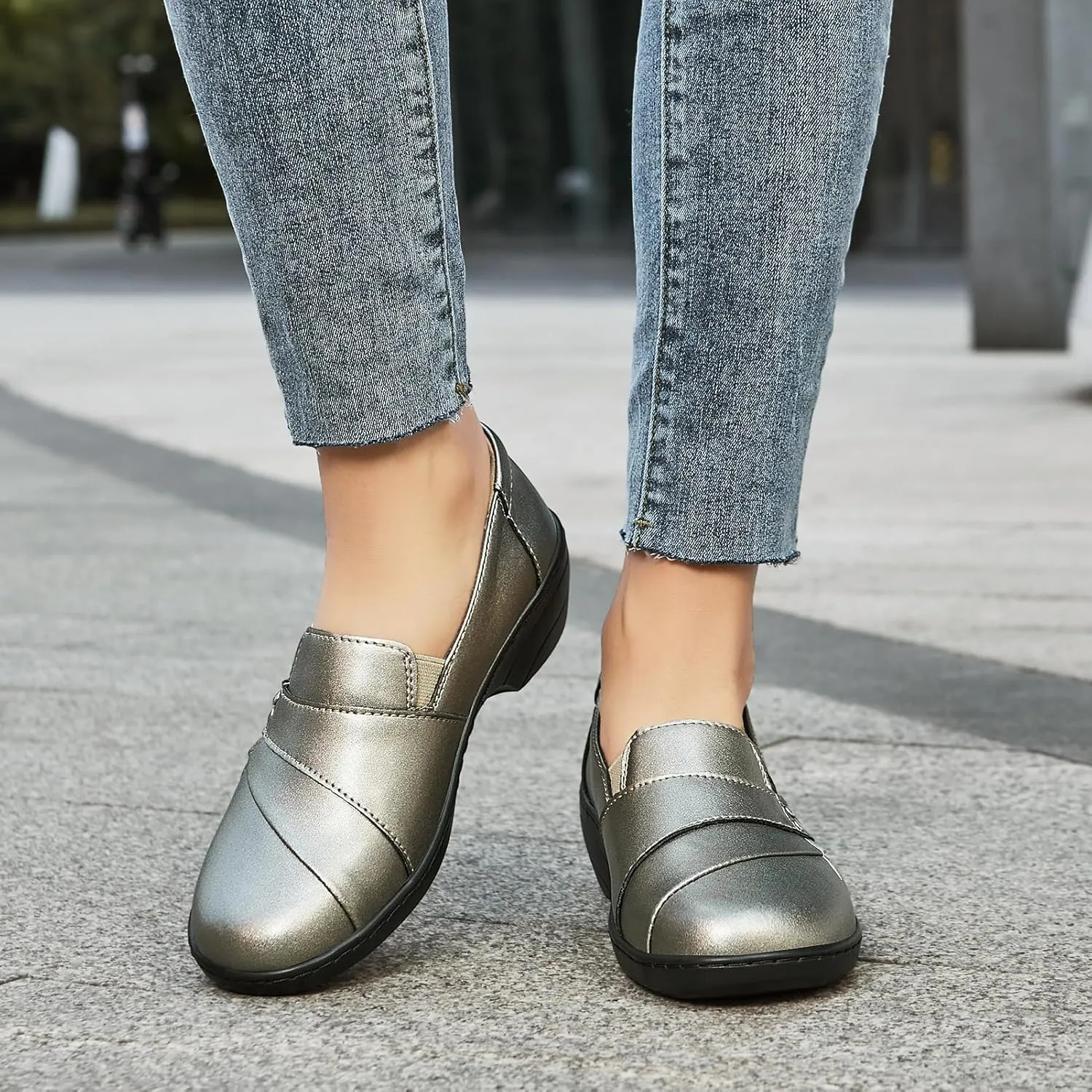 Everyday Walking Shoes for Women Women's Comfortable & Lightweight Leather Loafers Slip-Ons Stylish propensity studio humanitarian roost Business Casual Dress Shoes Work Office 