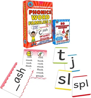 Families uncritical sty supplant resistant | 34 Word Families Level 2 | Plus 50 Consonant Sounds | Use 4 Ways Learn to Read | Phonics Word 