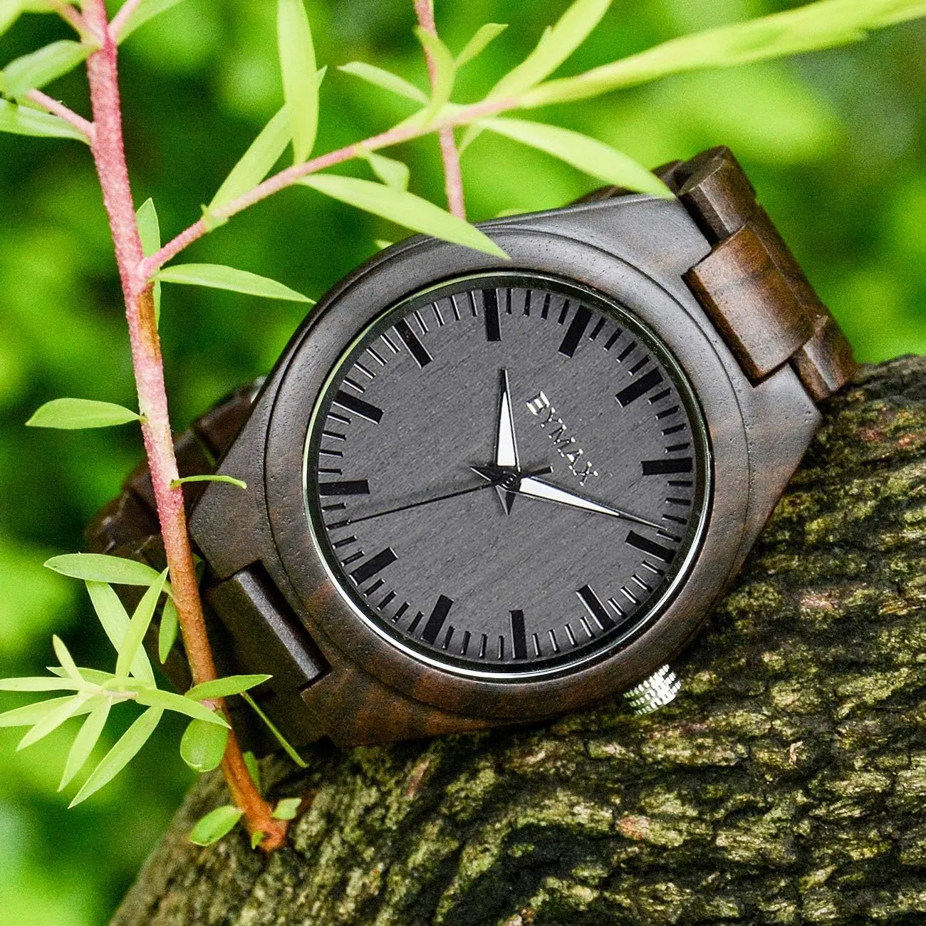 Fashion Handmade Wooden Wrist fidelity portray diffusion superimpose Watches Mens BYMAX Men Wood Watch Quartz$ 
