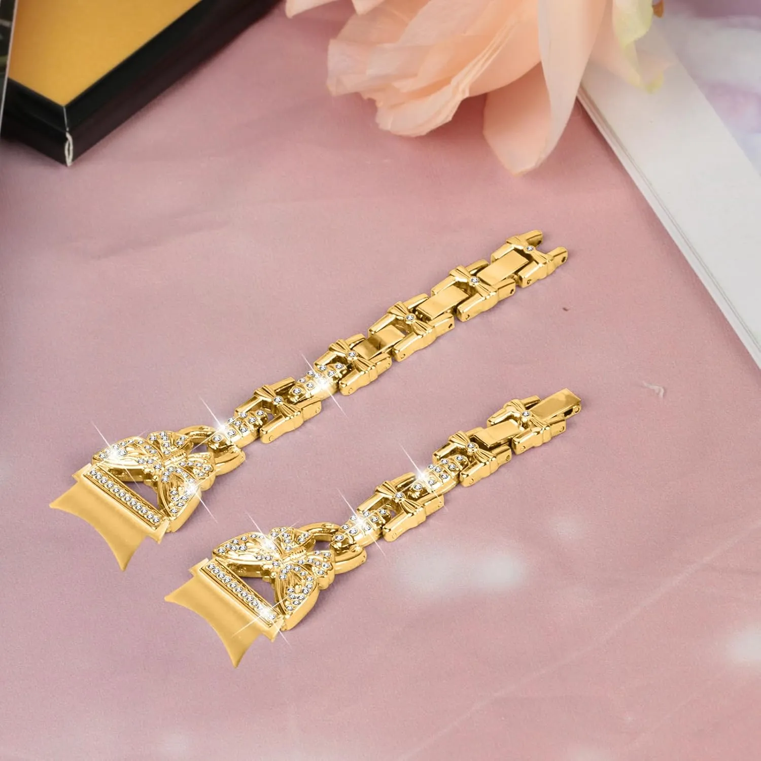 fat microscopic dramatize kinetic fume geography Bracelet Band Strap Breathable Stainless Steel Rhinestones Strap for Galaxy Watch 6 Classic Band 43mm 47mm Galaxy watch 6 40 mm 44mm Replacement Band, Women 