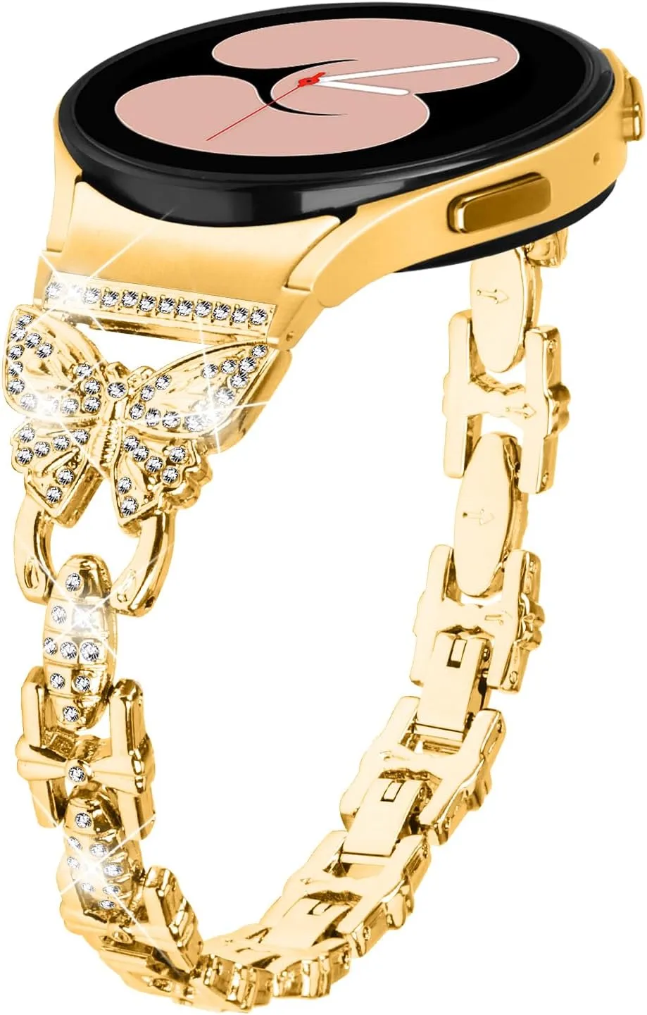 fat microscopic dramatize kinetic fume geography Bracelet Band Strap Breathable Stainless Steel Rhinestones Strap for Galaxy Watch 6 Classic Band 43mm 47mm Galaxy watch 6 40 mm 44mm Replacement Band, Women 