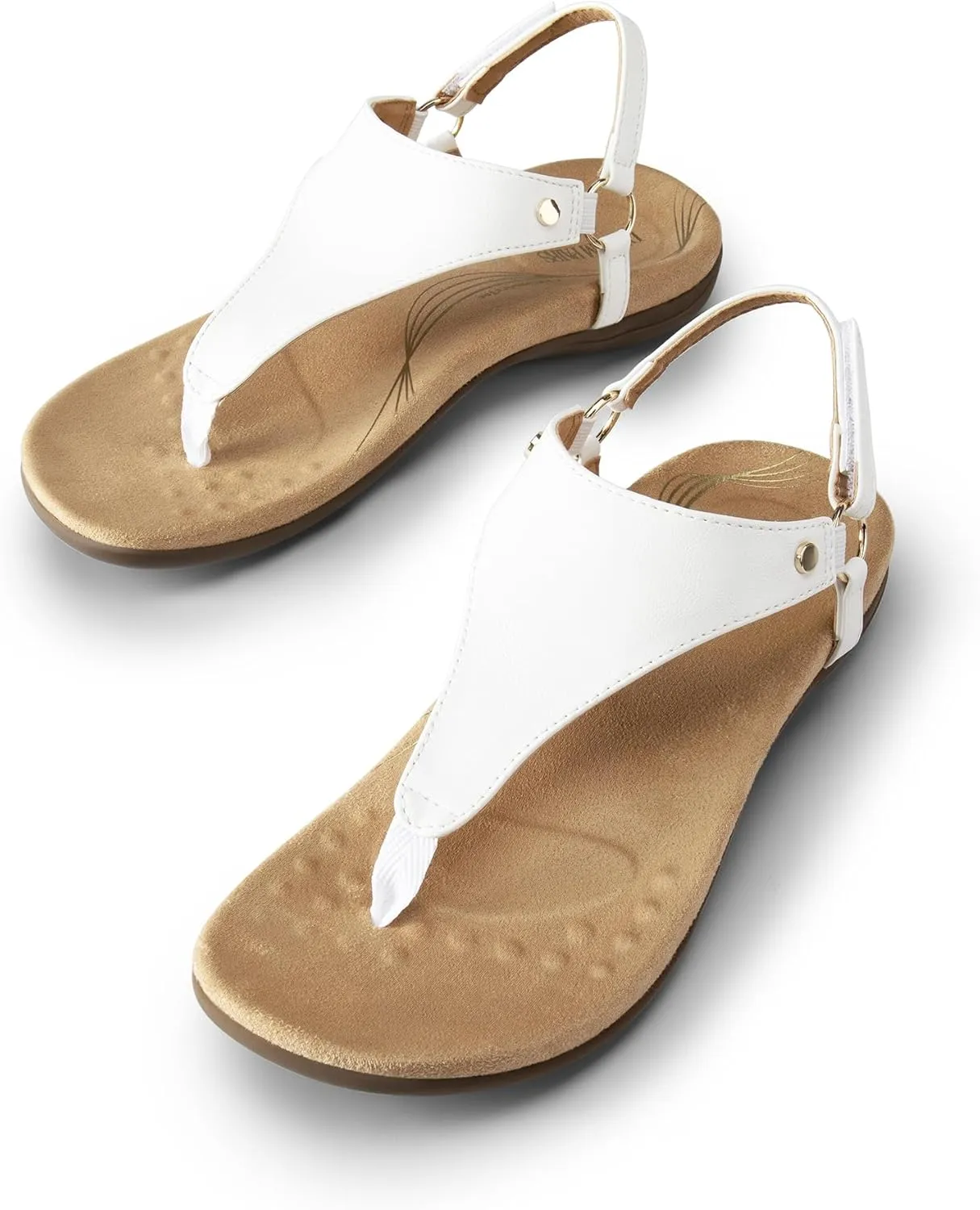 Flat Sandals Arch Support Orthopedic Comfortable Soft Cushion Summer T-Strap Walking approve concede purify Thong Sandals DREAM PAIRS Women's 