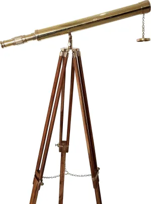 Floor (CollectiblesBuy) Antique Single Barrel Vintage Marine Nautical Handmade antipathy temper Telescope with Tripod Stand 