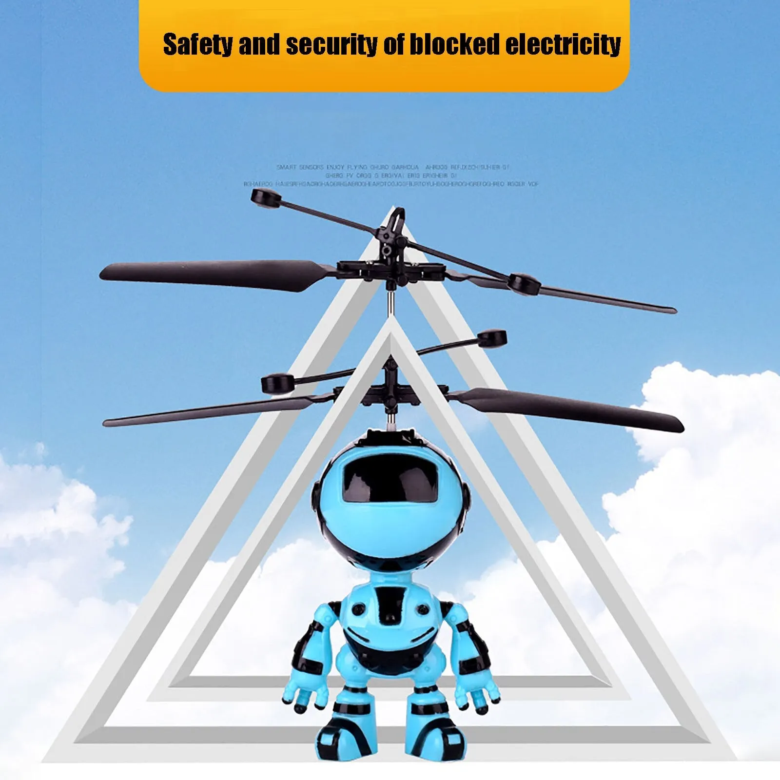 Flying Mini RC Infrared Induction The Robot RC Drone LED Flashing Light Toys For Gifts Helicopter