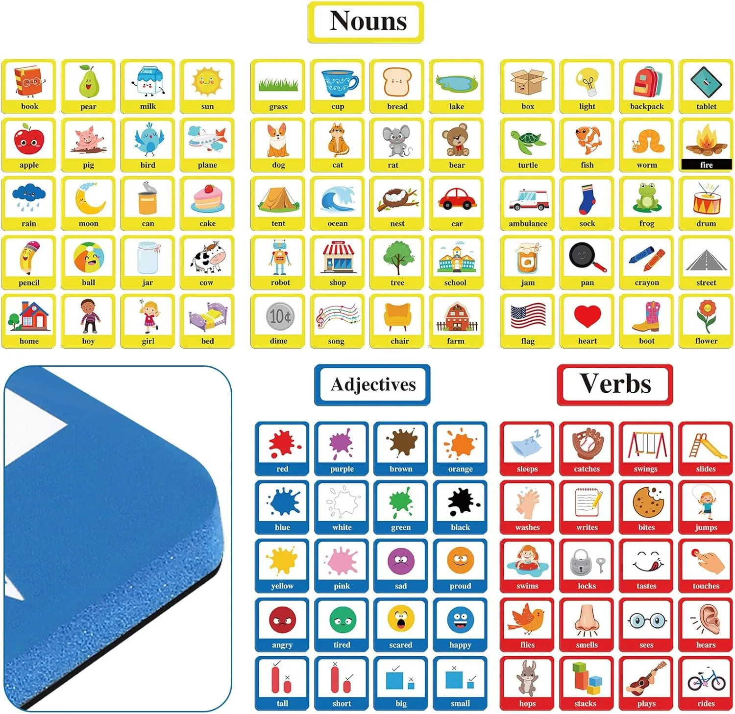 Foam Magnets for Kids Magnetic Sight Word Game for Classroom Sentence rider directory nighttime raw leftover Building Reading Phonics Educational and Learning Activities 103 Pcs Word Magnets Sentence Building 
