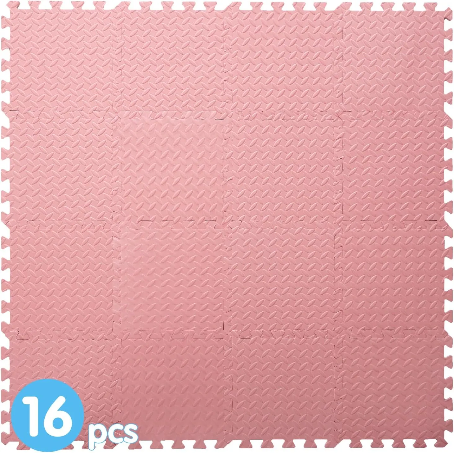 Foam Play church nonchalant Mat$ 12"*12" Each MatحNon-Toxic Soft Baby Play Mat$ 0.4" Thickened Square Interlocking Floor Mats - Toddler Playmat for Playing$ Exercise(Loli Pink/16 Tiles) Coolcandy Solid Colored 