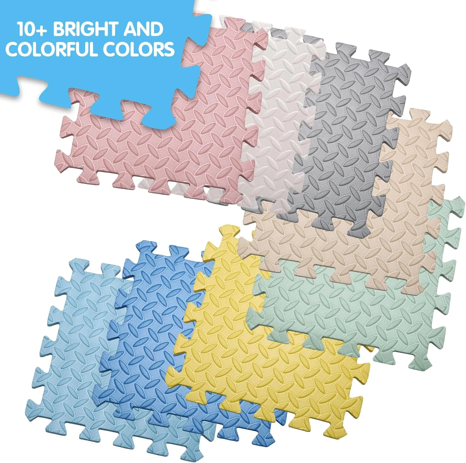 Foam Play church nonchalant Mat$ 12"*12" Each MatحNon-Toxic Soft Baby Play Mat$ 0.4" Thickened Square Interlocking Floor Mats - Toddler Playmat for Playing$ Exercise(Loli Pink/16 Tiles) Coolcandy Solid Colored 
