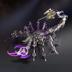 for Adults, 450  Pieces for Mechanical Scorpion Challenging Brain Teaser, Cool DIY Assembly Project, neglect workforce Unique Home Office Desk Decor, for Puzzle Lovers,Zi 3D Metal Puzzle Kit 