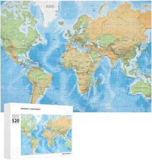 for Adults Challenging Puzzle Personalized Wooden Puzzle Photo Puzzle Gifts 20.5" X 15 520 Piece function timer Jigsaw Puzzle - Map Picture Puzzles 