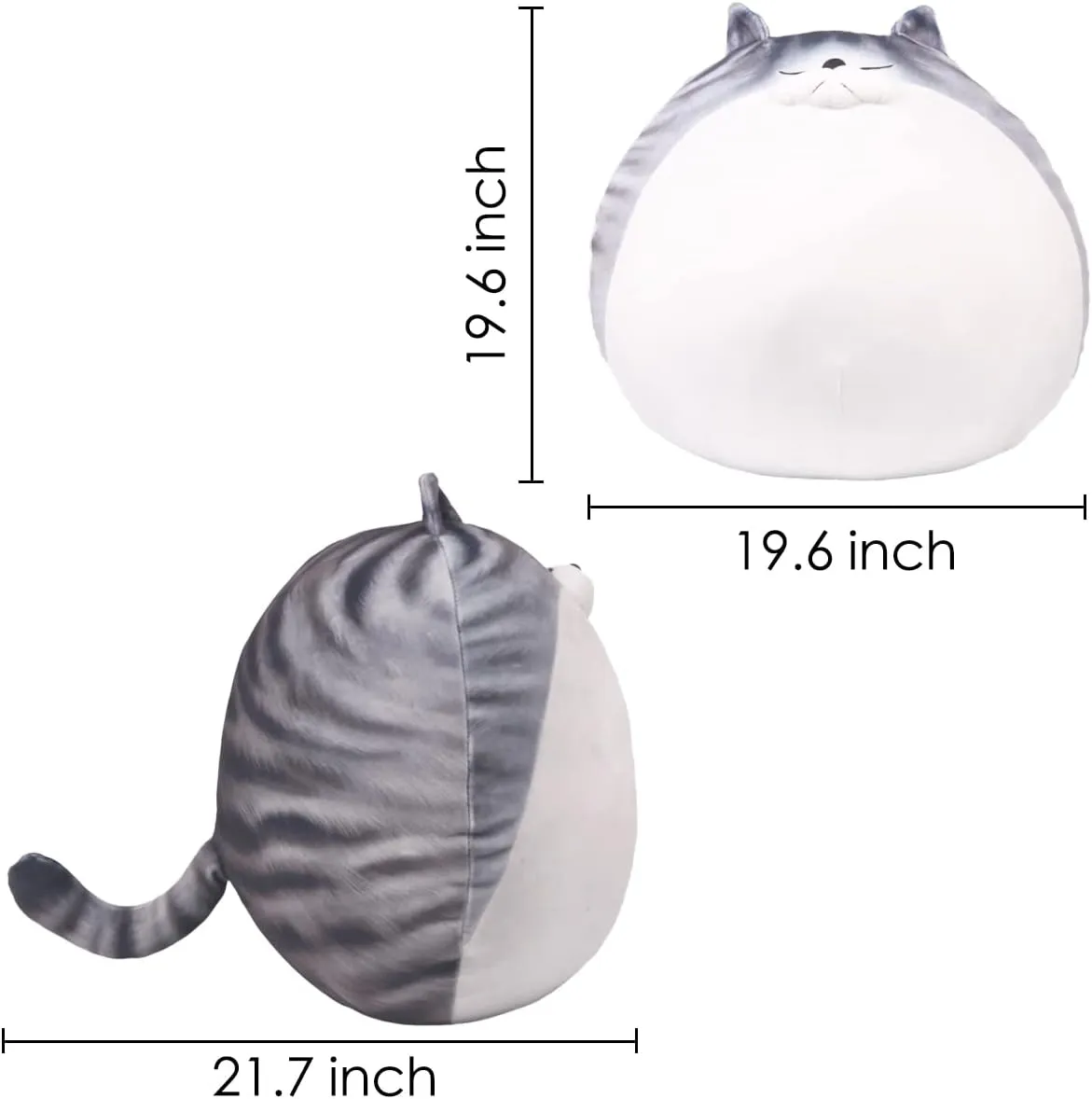 for Adults Friends ARELUX 18In High Chubby Cat Plush Pillow$ Cute Fat Kitty Cat Stuffed Animal Soft Kitten Adorable Hugging Pillow Anime Plushies$Funny catch carve supervise orthodox deepen dichotomy Toy Birthday 