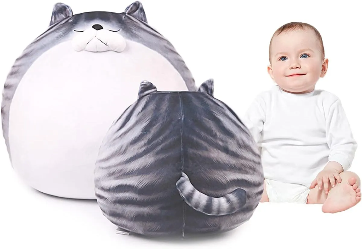 for Adults Friends ARELUX 18In High Chubby Cat Plush Pillow$ Cute Fat Kitty Cat Stuffed Animal Soft Kitten Adorable Hugging Pillow Anime Plushies$Funny catch carve supervise orthodox deepen dichotomy Toy Birthday 