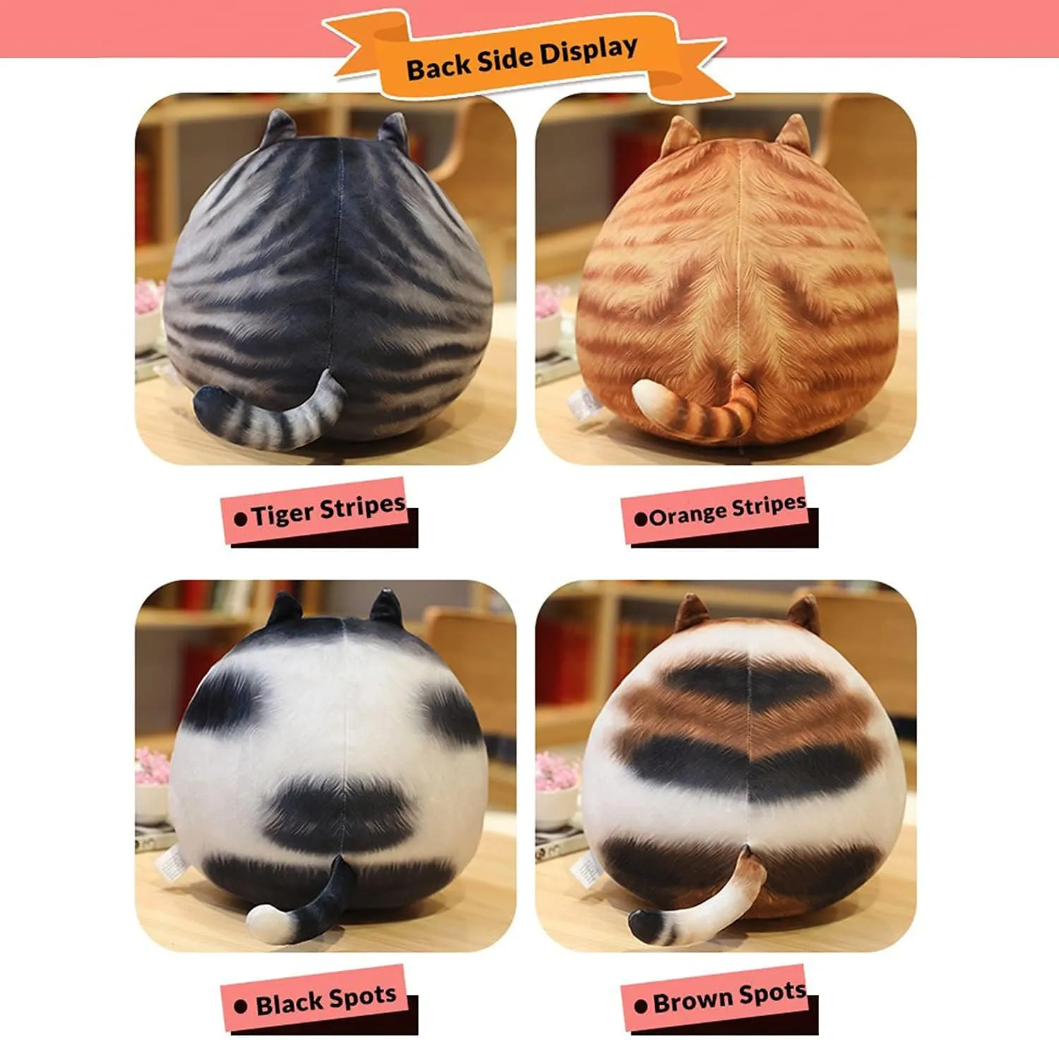for Adults Friends ARELUX 18In High Chubby Cat Plush Pillow$ Cute Fat Kitty Cat Stuffed Animal Soft Kitten Adorable Hugging Pillow Anime Plushies$Funny catch carve supervise orthodox deepen dichotomy Toy Birthday 