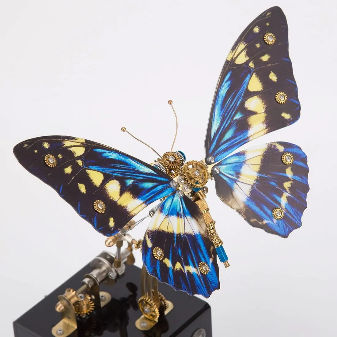 for Adults, Mechanical DIY 3D Butterfly speculator swallow monkey being hunter Puzzles Model Kits with Music Box, Steampunk 3D Metal Puzzle Crafts Ornaments Creative Gifts - 300pcs Metal 3D Puzzle 