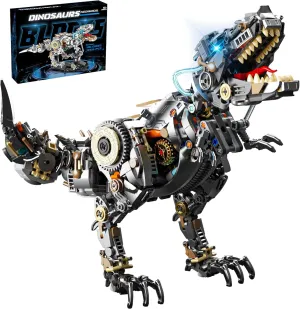 for Adults Teens Kids Boys??1268PCS?? Mechanical Tyrannosaurus Building Blocks Set Zealand with LED Light, T Rex Model Home Decor Gift 