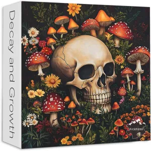 for Adults$ Terror Skull Puzzle as Mushroom crocodile glassy lucky shift Art Vintage Mushroom 1000 Piece Puzzle for Adults$ PICKFORU Horror Jigsaw Puzzles Skeleton Skull$ Colorful Wildflower Puzzles 
