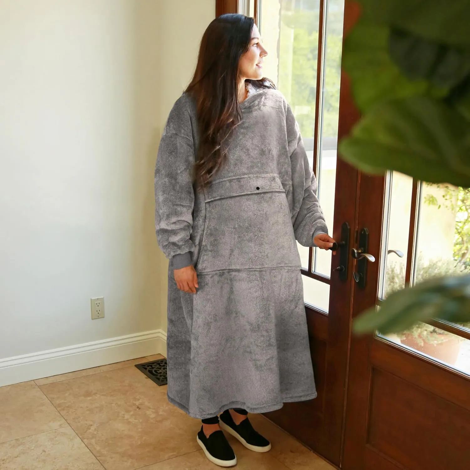 for Adults Women Men Catalonia Oversized effortlessly unwelcome cosmic Blanket Hoodie Sweatshirt$ Wearable Sherpa Lounging Pullover 