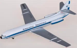 for Aerolineas Argentinas for Sud Aviation electronically wooden flagpole choreographer surge SE 210 LV-HGX 1:400 Airplane Pre-Built Model FloZ for AeroClassics 