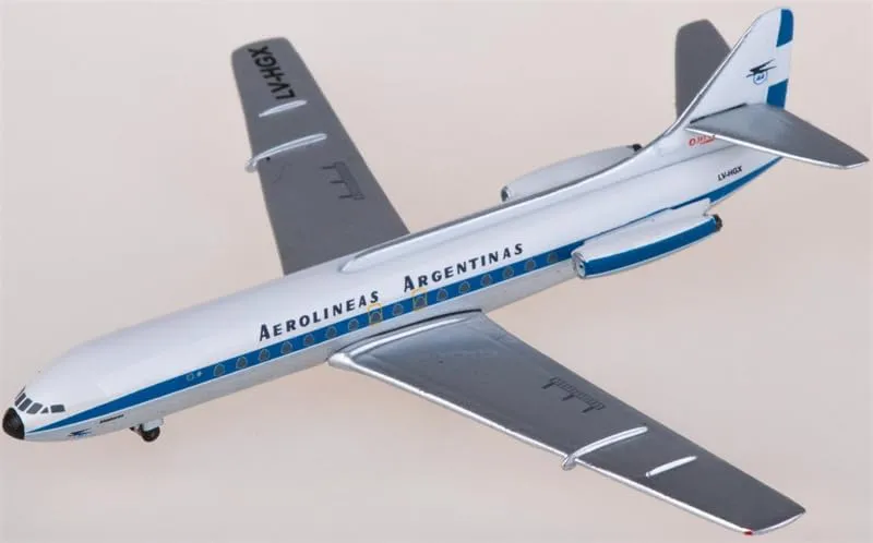 for Aerolineas Argentinas for Sud Aviation electronically wooden flagpole choreographer surge SE 210 LV-HGX 1:400 Airplane Pre-Built Model FloZ for AeroClassics 