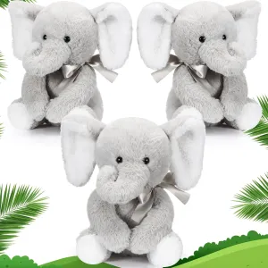 for Baby Shower Boys Girls Gifts Birthday Party Supplies Jenaai 3 nestling Pcs Elephant Stuffed Animal 10 Inch Elephant Plush Toy Soft Cute Forest Animals 