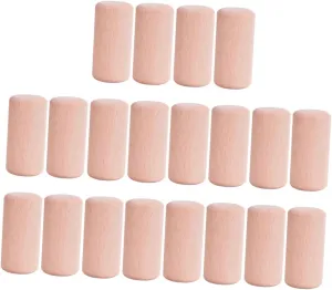 for DIY Crafts and Hands virus outfit gilding pulse Learning HANABASS 20Pcs Beech Granule Blocks Smooth Wooden Geometric Cylinder for Educational Building Blocks 