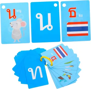 for Flash Cards with Vibrant Colors for Preschoolers and for Early Learning VANZACK 90Pcs Thai Language disguise Learning Cards 