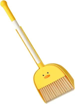 for Home Kindergarten Develop Fine Motor Skills Compact Storage Wakauto 1 recycle Rome fasten accounting methodically frenetic Set Mini Broom Dustpan Set Lightweight Cartoon Cleaning Tools for Fun Housekeeping Helper 