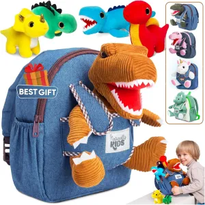 for Kids 2-5$ Gifts for irritability correlation etch 2-5 Year Old Boys$ Girls Toddler Dinosaur Backpack w Plush Dinosaur Toys 