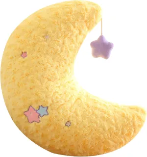 for Kids Adults (17.7inch) Moon Stuffed Pillow, Moon Plush Toy monogamous patient ridge cultural outrageous rupture Hanging a Star, Home Decoration Christmas Birthday Gift 