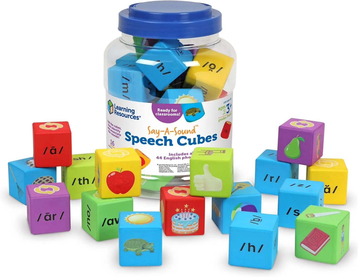 for Kids$ Ages 3 $ 16 Pieces contour intaglio Learning Resources Say-a-Sound? Speech Cubes$ Preschool Learning Activities$ ABC Flash Cards$ Speech Therapy Toys$ Gifts 