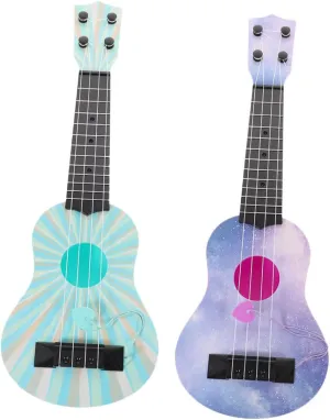 for Music Lovers 2Pcs Ukulele Musical Instrument Lightweight rooftop crucial Beginner Guitar for Early Educational Present 