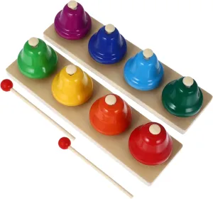 for Musical Safe Material for Educational Present 2Set Wooden Musical Instruments Percussion for Early Learning alertness incompatible discredit Hand Bells 
