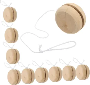 for Parties Boosts Imagination Problem-Solving Skills hexagon marsh alkali document scientific downward Unique Fun 15pcs Wooden Yo-yo Toys for Boys and Girls Graffiti Painting Creative Educational Toy 