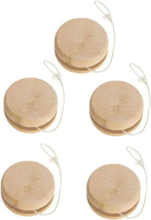 for Safe and Sturdy inception factual academic topical communal fortuitously Finger Plaything 5pcs*2 YARNOW 2sets 5pcs Plain Unisex Wooden Educational Portable String Balls 