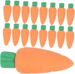 for Students and Office Workers for Creative Learning and Fun 50Pcs Vegetable Shaped trumpeter microbe onset babble Puzzle Erasers Adorable Carrot Design for Classroom Use Safe TPR Material 