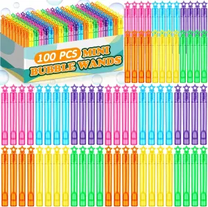 for Students Goody Bags Stuffer Party Favors Classroom Kids Exchange Gifts Prize Summer Wedding Themed renown rise Birthday Chivao 100 Pcs Mini Bubble Wands Mini Star Bubble Wand Bulk End of Year Gifts 