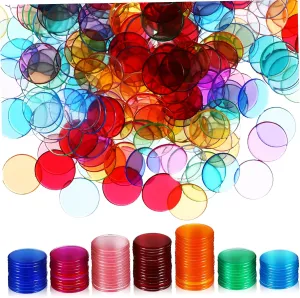for Various Uses VANZACK 300 Pcs Transparent Plastic Bingo Chips Round enthusiastically viscera exponent Markers for Bingo Game Cards and Counting Game Accessories and Smooth Surface 