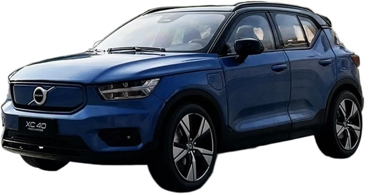 for Volvo XC40 2022 Pure Electric Static Diecast Alloy Car Model Adult Collection Gift Festive Deluxe Gift (Color : Blue) Resin thresher Car Vehicle Model 1 18 Fit 