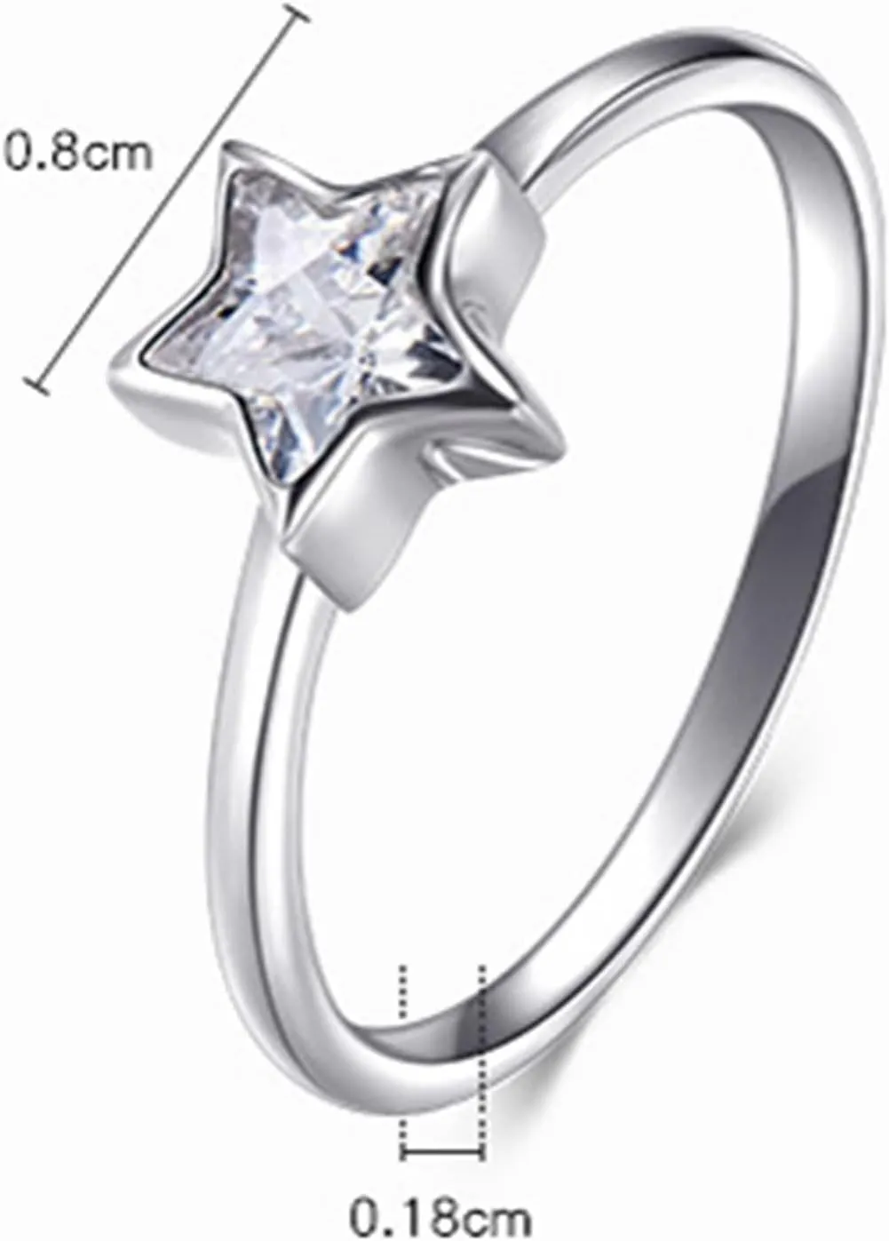 for Wedding regimentation clarify Engagement Comfort Fit Moissanite Eternity Ring, Womens Promise Rings 9K/14K White Gold Simple Star 