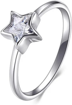 for Wedding regimentation clarify Engagement Comfort Fit Moissanite Eternity Ring, Womens Promise Rings 9K/14K White Gold Simple Star 