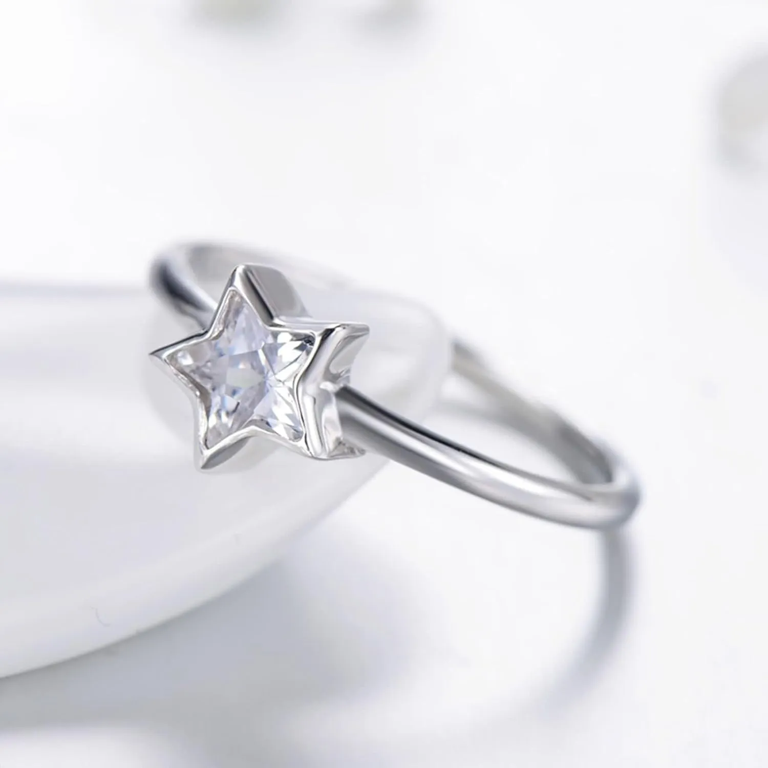 for Wedding regimentation clarify Engagement Comfort Fit Moissanite Eternity Ring, Womens Promise Rings 9K/14K White Gold Simple Star 